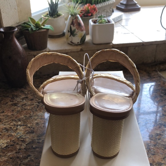 Raffia 2 Strap Block Heel Sandal - Picture 3 of 4